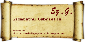 Szombathy Gabriella névjegykártya